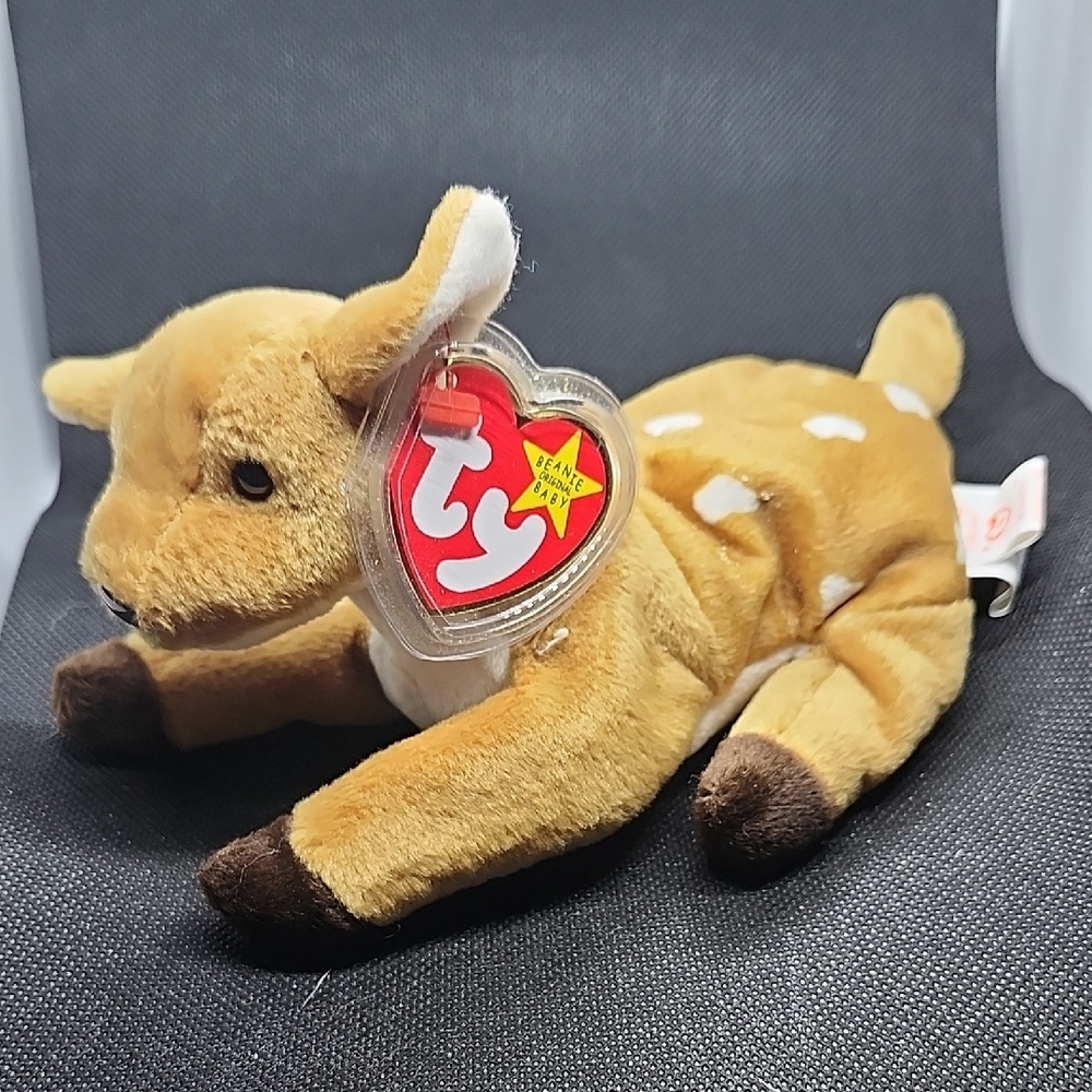 Ty- Whisper Brown and White Stuffed Animal Deer